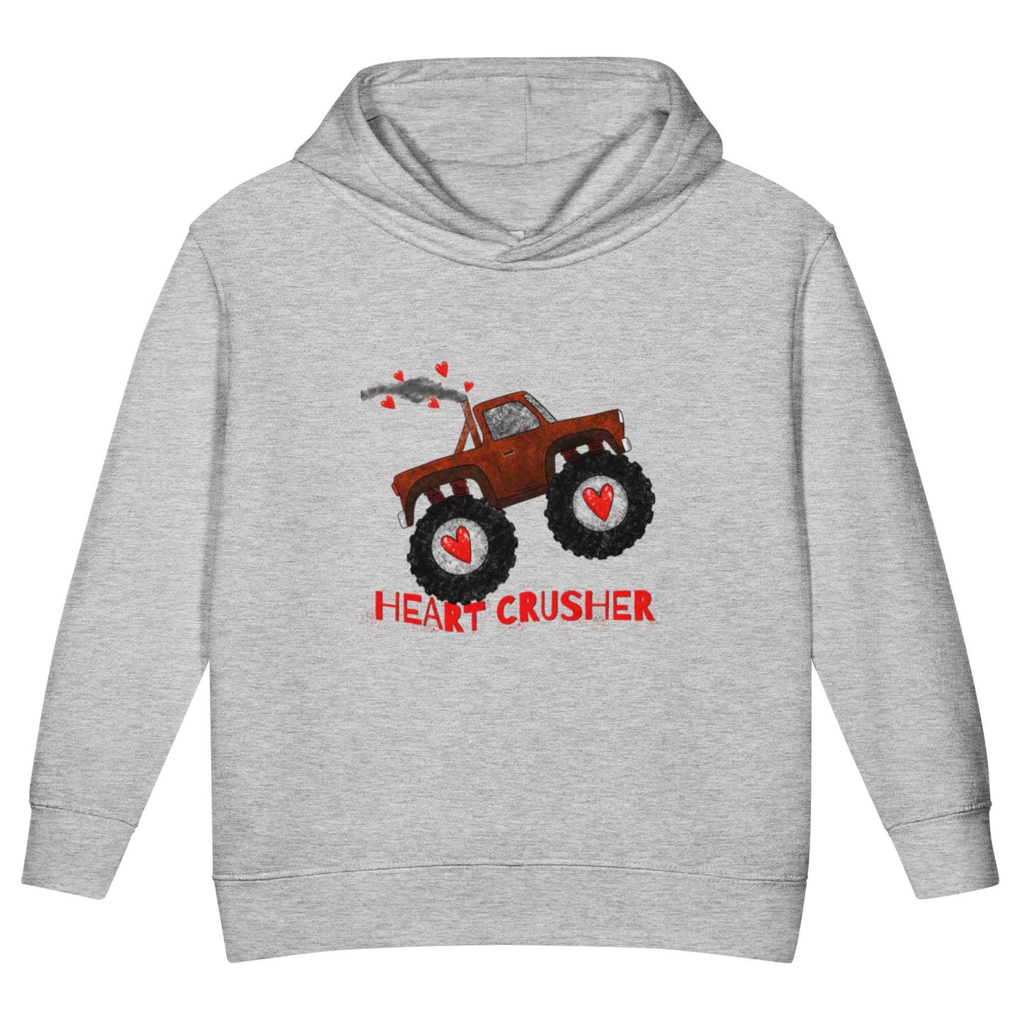 Toddler Monster Truck "Heart Crusher" Fleece Hoodie