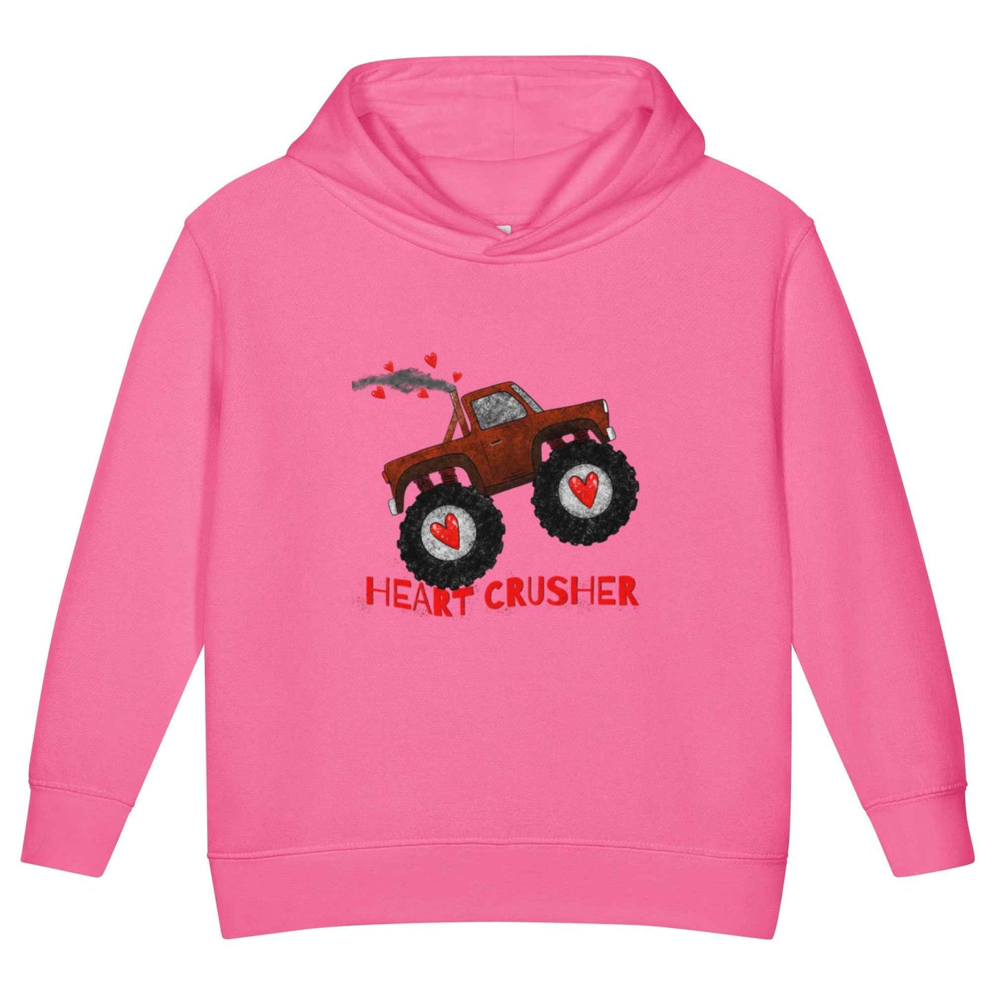 Toddler Monster Truck "Heart Crusher" Fleece Hoodie
