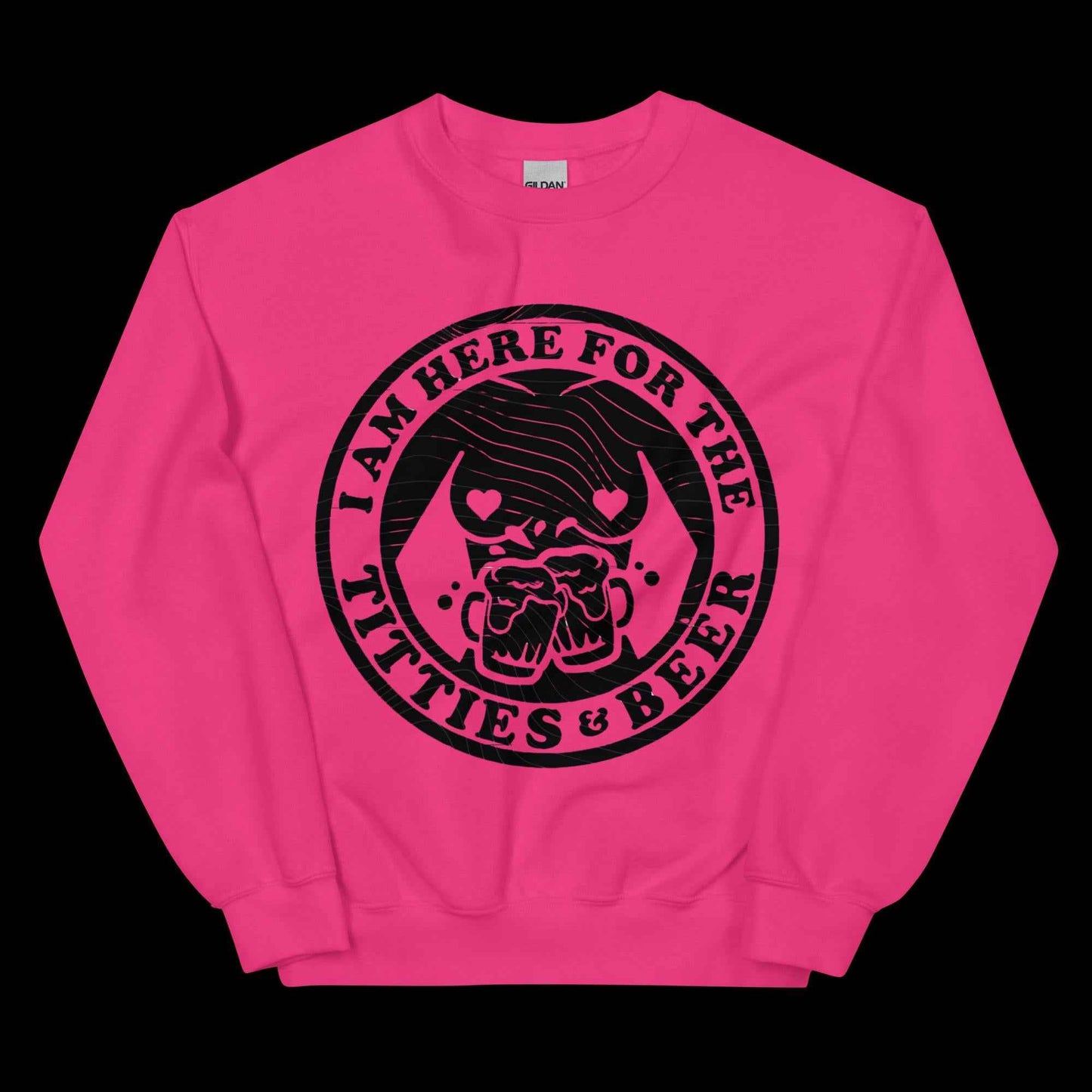 Here for Titties & Beer Unisex Sweatshirt