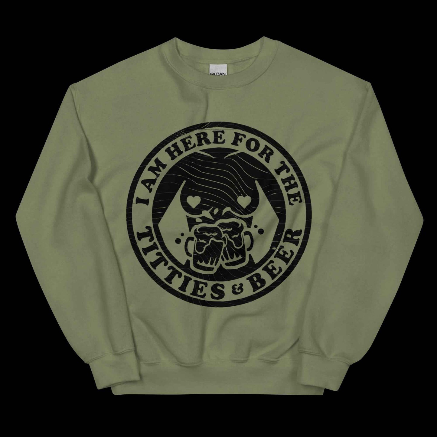 Here for Titties & Beer Unisex Sweatshirt