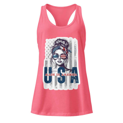 Patriotic Mud Girl Tank Top - American Flag Off-Roading Gear