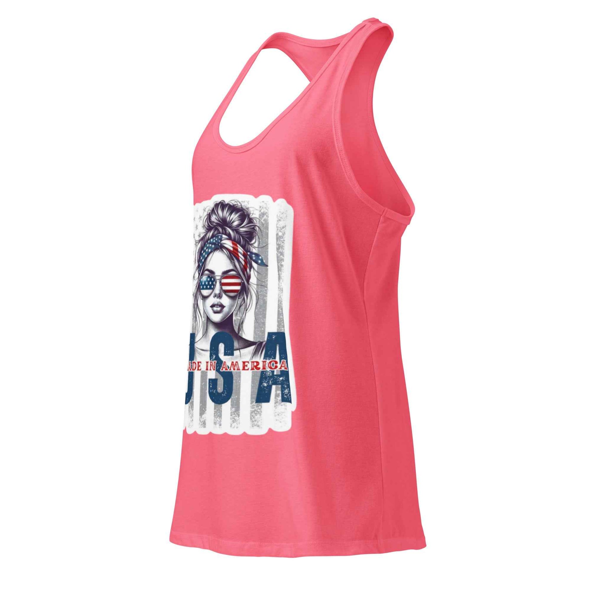 Patriotic Mud Girl Tank Top - American Flag Off-Roading Gear