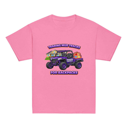 Youth Mud Tracks to Backpacks T-Shirt | Back to School Offroad Tee